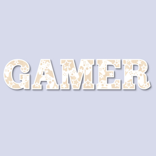 gamer wooden letters