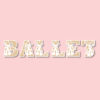 ballet slippers wooden letters