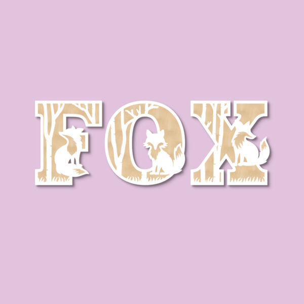 fox wooden letters