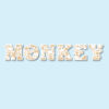 monkey wooden letters