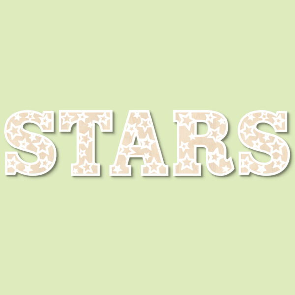 stars wooden letters