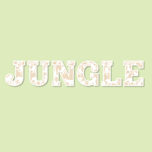 jungle wooden letters